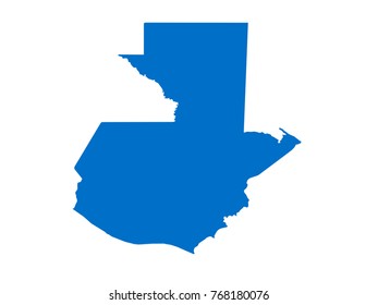Guatemala map Blue vector isolated on white background