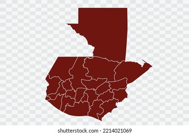 Guatemala Map burnt brown Color on White Background quality files Color (701205) png