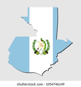 Guatemala Map Flag