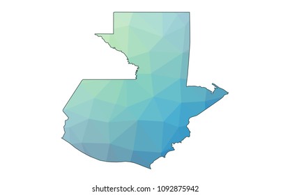 guatemala map in geometric polygonal style. guatemala map of isolated. Vector Illustration Eps10.