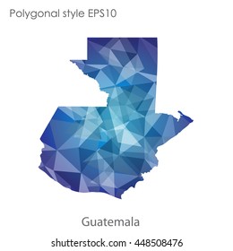 Guatemala map in geometric polygonal style.Abstract gems triangle,modern design background. Vector illustration EPS10