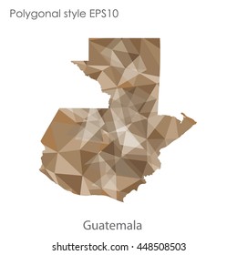 Guatemala map in geometric polygonal style.Abstract gems triangle,modern design background. Vector illustration EPS10