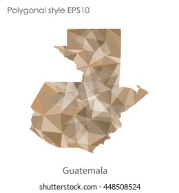 Guatemala map in geometric polygonal style.Abstract gems triangle,modern design background. Vector illustration EPS10