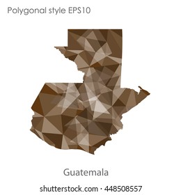Guatemala map in geometric polygonal style.Abstract gems triangle,modern design background. Vector illustration EPS10