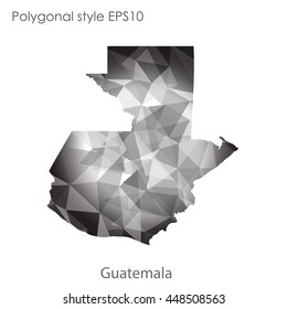 Guatemala map in geometric polygonal style.Abstract gems triangle,modern design background. Vector illustration EPS10