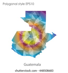 Guatemala map in geometric polygonal style.Abstract gems triangle,modern design background. Vector illustration EPS10