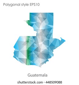 Guatemala map in geometric polygonal style.Abstract gems triangle,modern design background. Vector illustration EPS10