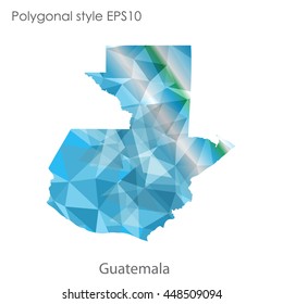 Guatemala map in geometric polygonal style.Abstract gems triangle,modern design background. Vector illustration EPS10