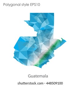Guatemala map in geometric polygonal style.Abstract gems triangle,modern design background. Vector illustration EPS10