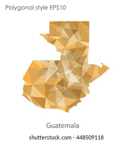 Guatemala map in geometric polygonal style.Abstract gems triangle,modern design background. Vector illustration EPS10