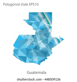 Guatemala map in geometric polygonal style.Abstract gems triangle,modern design background. Vector illustration EPS10