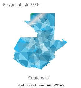 Guatemala map in geometric polygonal style.Abstract gems triangle,modern design background. Vector illustration EPS10