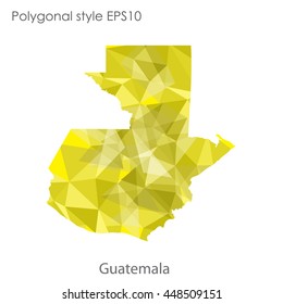 Guatemala map in geometric polygonal style.Abstract gems triangle,modern design background. Vector illustration EPS10