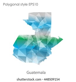 Guatemala map in geometric polygonal style.Abstract gems triangle,modern design background. Vector illustration EPS10
