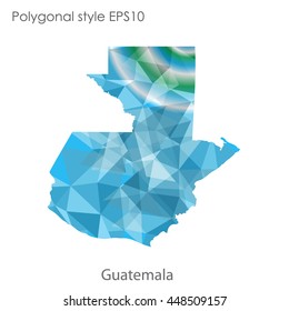 Guatemala map in geometric polygonal style.Abstract gems triangle,modern design background. Vector illustration EPS10