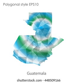 Guatemala map in geometric polygonal style.Abstract gems triangle,modern design background. Vector illustration EPS10
