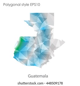 Guatemala map in geometric polygonal style.Abstract gems triangle,modern design background. Vector illustration EPS10