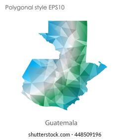 Guatemala map in geometric polygonal style.Abstract gems triangle,modern design background. Vector illustration EPS10
