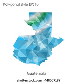 Guatemala map in geometric polygonal style.Abstract gems triangle,modern design background. Vector illustration EPS10