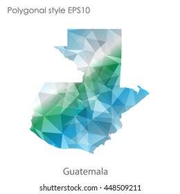 Guatemala map in geometric polygonal style.Abstract gems triangle,modern design background. Vector illustration EPS10