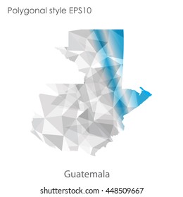 Guatemala map in geometric polygonal style.Abstract gems triangle,modern design background. Vector illustration EPS10