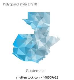Guatemala map in geometric polygonal style.Abstract gems triangle,modern design background. Vector illustration EPS10