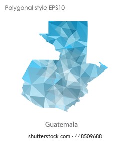 Guatemala map in geometric polygonal style.Abstract gems triangle,modern design background. Vector illustration EPS10