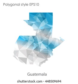 Guatemala map in geometric polygonal style.Abstract gems triangle,modern design background. Vector illustration EPS10