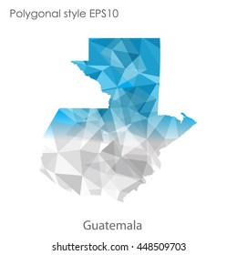 Guatemala map in geometric polygonal style.Abstract gems triangle,modern design background. Vector illustration EPS10