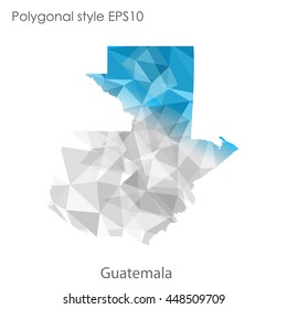 Guatemala map in geometric polygonal style.Abstract gems triangle,modern design background. Vector illustration EPS10