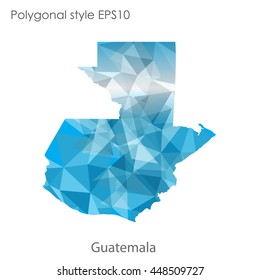 Guatemala map in geometric polygonal style.Abstract gems triangle,modern design background. Vector illustration EPS10