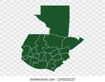 Guatemala map Green Color on White Backgound Png