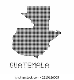 Guatemala map with grunge texture in dot style. Abstract vector illustration of a country map with halftone effect for infographic.
