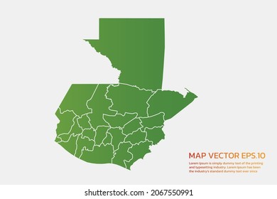 Guatemala map High Detailed green color. on white background. Abstract design vector illustration eps 10