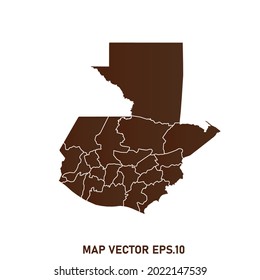 Guatemala map High Detailed on white background. Abstract design vector illustration eps 10