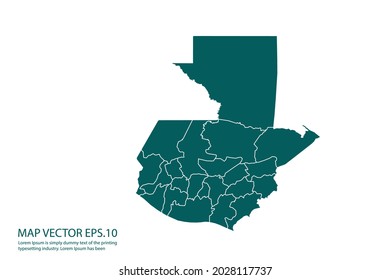 Guatemala map High Detailed on white background. Abstract design vector illustration eps 10