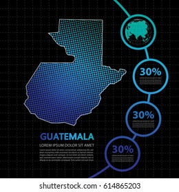 Guatemala map infographic design template