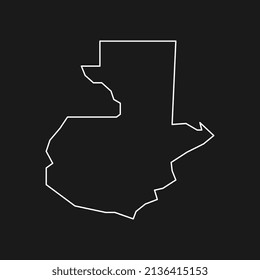 Guatemala map on black background