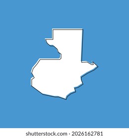 Mapa de Guatemala sobre fondo azul
