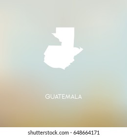 Guatemala map silhouette - Abstract Blurred Background