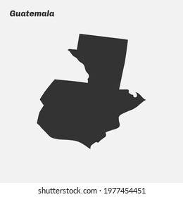 Guatemala map silhouette. Vector illustration.