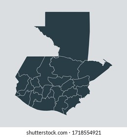 vector mapa guatemala, aislado en fondo gris