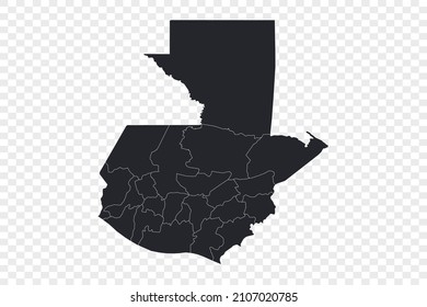 Guatemala map vector, isolated on transparent background