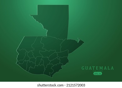 Guatemala Map - World Map International vector template with High detailed and Green gradient color isolated on green background for design, infographic - Vector illustration eps 10