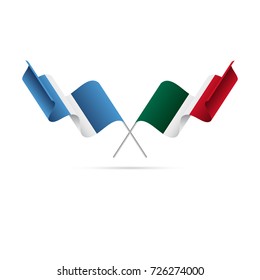Guatemala and Mexico flags. Vector illustration.