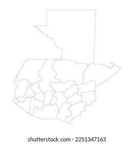 Guatemala political map of administrative divisions