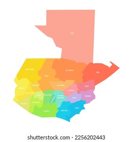Guatemala political map of administrative divisions