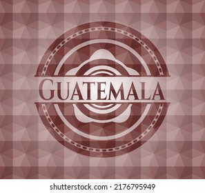 Guatemala red seamless geometric pattern emblem. Seamless. 