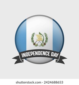 Guatemala Round Independence Day Badge