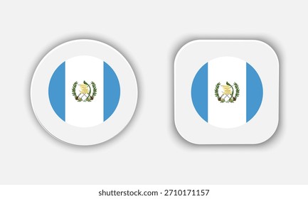 Guatemala Rounded National Flag Button Icon